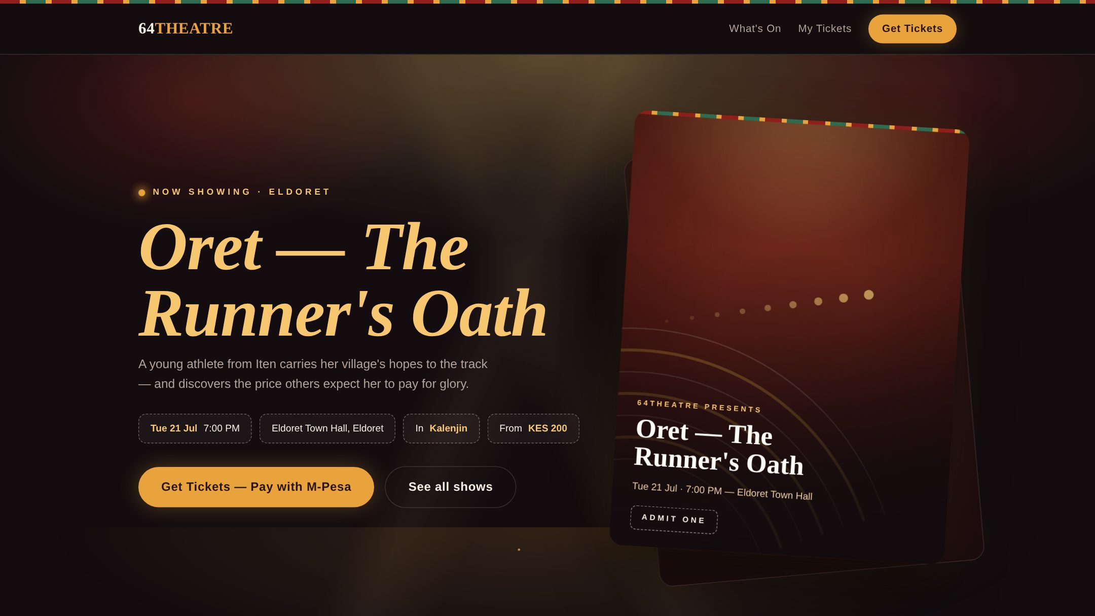 64 Theatre — now showing