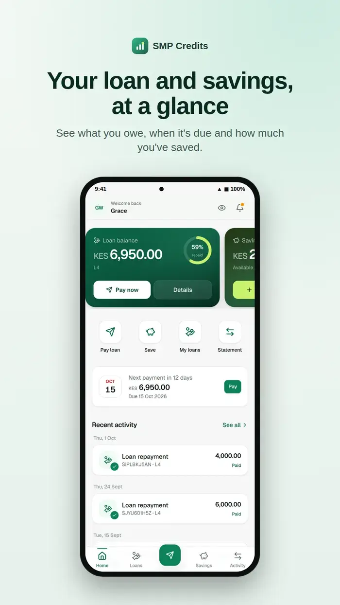 SMP Credits on Android — member home screen